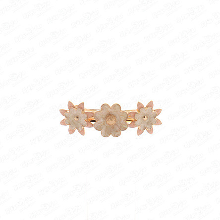 Заколка Цветы с золотым контуром - фото 360