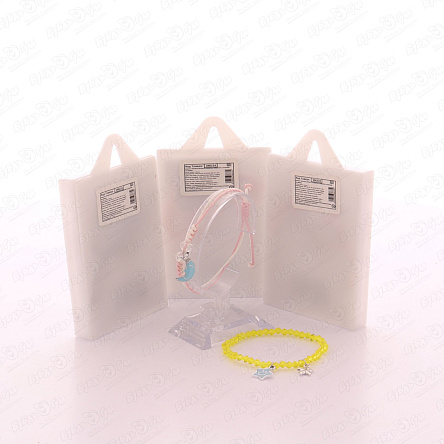 Браслеты веревочные с фигурными подвесками и бусинами 2шт в ассортименте - фото 360