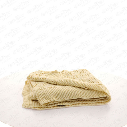 Плед вязаный Bossa Nova ажурный кремовый 75х105см - фото 360