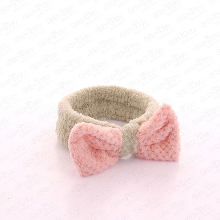 Повязка Бант меховая зелёная  - фото 360