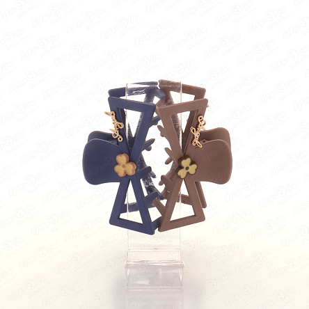 Заколка-крабик фигурная с металлической вставкой в ассортименте - фото 360