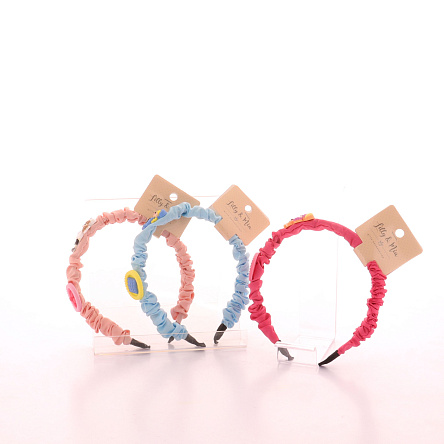 Ободок детский цветной Куколки в ассортименте - фото 360