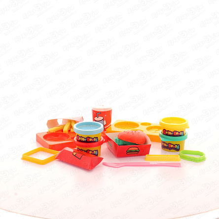 Набор массы для лепки Lanson Toys Бургер 4цвета 13предметов - фото 360