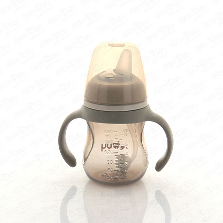 Поильник непроливайка lubby с мягким носиком и съемными ручками 180мл с 6мес - фото 360