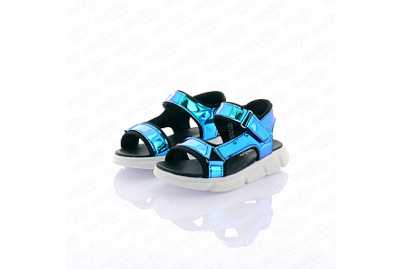 Сандалии Pasito с металлическим переливом и белой подошвой черные - фото 360 Сандалии Pasito с металлическим переливом и белой подошвой черные - фото 360