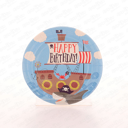 Набор одноразовых тарелок Пиратский праздник 10шт 23см - фото 360 Набор одноразовых тарелок Пиратский праздник 10шт 23см - фото 360