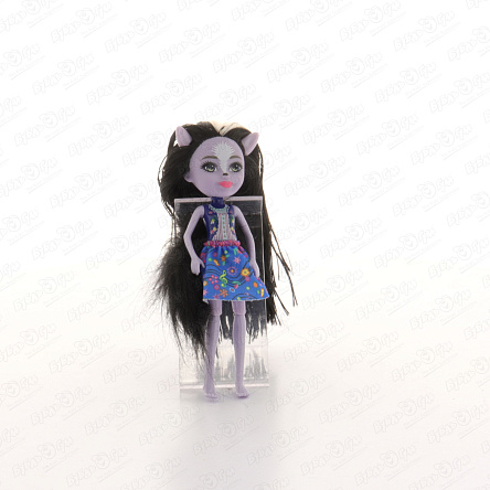 Кукла Лесная фея с чёрными волосами и белой прядью - фото 360