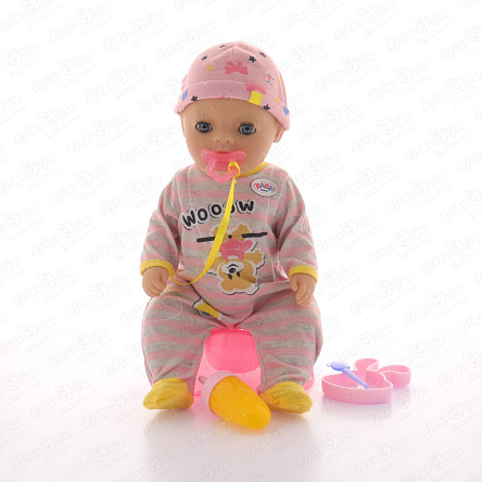 Пупс интерактивный Baby born Маленькая девочка с аксессуарами 36см с 2лет - фото 360