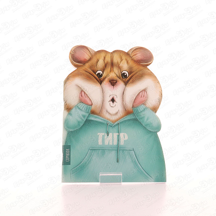 Блокнот фигурный Хомяк в толстовке - фото 360