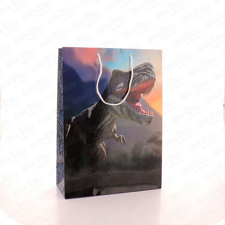 Пакет подарочный Динозавр 25х35см - фото 360