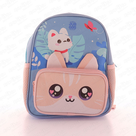 Рюкзак JUNGER Наблюдающий котенок голубо-бежевый - фото 360