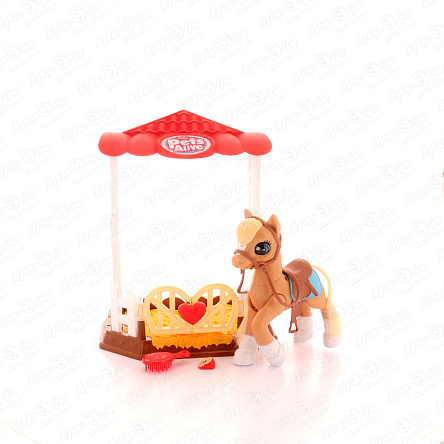 Набор игровой Lanson Toys Пони бежевый с подвижными частями тела с аксессуарами - фото 360