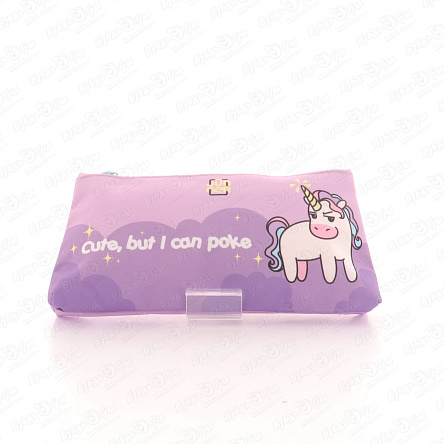 Пенал JUNGER Забавный единорог фиолетовый - фото 360