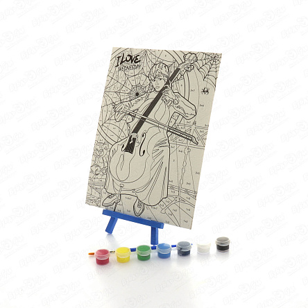 Набор для создания картины МультиАрт холст для росписи Wednesday 17х23см - фото 360