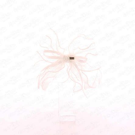 Бант школьный Lilly&Mia на резинке фатиновый белый - фото 360