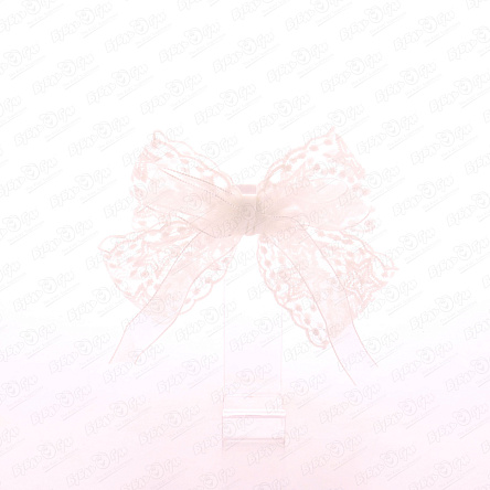 Бант школьный ажурный на резинке белый  - фото 360