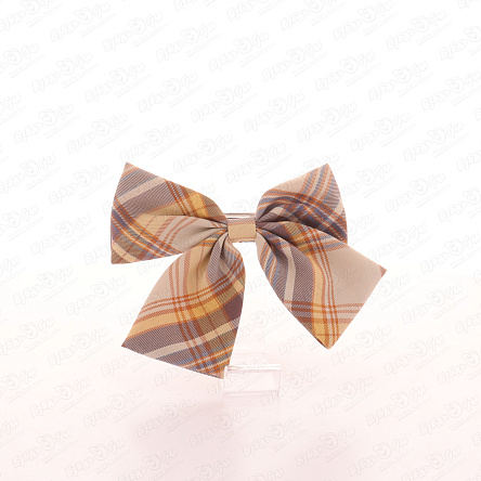 Бант школьный заколка-автомат клетчатый  - фото 360 Бант школьный заколка-автомат клетчатый  - фото 360