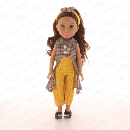 Кукла-брюнетка Lanson Toys в жёлтых штанах и тунике - фото 360
