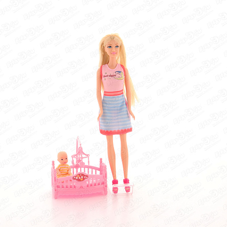Кукла Lanson Toys с малышом и колыбелькой - фото 360