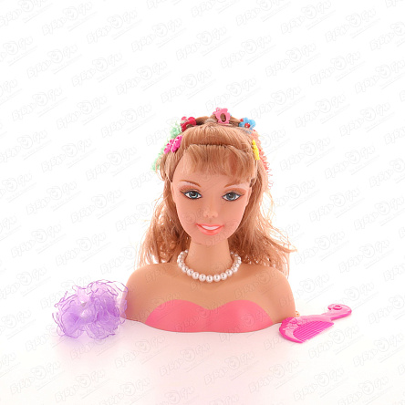 Манекен для создания причесок Lanson Toys брюнетка с челкой и аксессуарами 20см с 3лет - фото 360