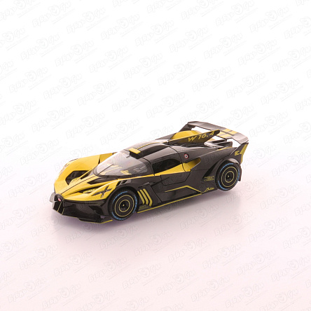 Модель авто Lanson Toys Bugatti Bolide черно-желтая 1:24 19см с 6лет - фото 360