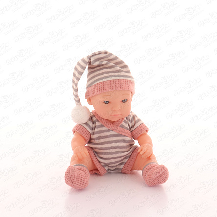 Пупс Lanson Toys в полосатом костюмчике 22см - фото 360