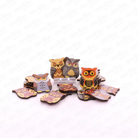 Игра настольная Мемо Совы из дерева 24фишки - фото 360