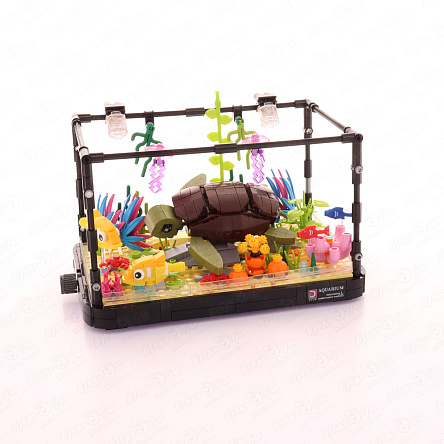 Конструктор Lanson Toys Аквариум с черепахой с подвижным механизмом и светом 753дет с 8лет - фото 360