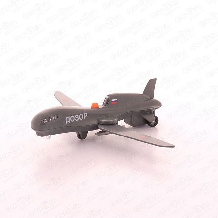 Модель беспилотник Технопарк Дозор металлический серый 19см - фото 360