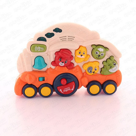 Игрушка озвученная babyG Поезд со зверятами со световыми и звуковыми эффектами с 12мес - фото 360