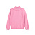 Свитер Lanson Kids с волнистым воротником розовый
