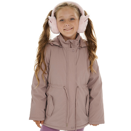 Куртка Lanson Kids демисезонная с капюшоном пыльно-розовая