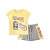 Комплект футболка и шорты принт кеды с пандой желтый