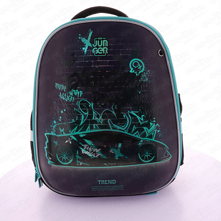 Ранец JUNGER корпусный Машина граффити со светоотражающими элементами для начальной школы - фото 360