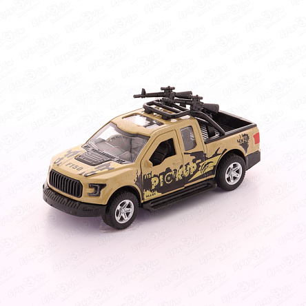 Машинка инерционная Пикап Ford Raptor Action Gun с оружием на крыше 1:32 в ассортименте - фото 360