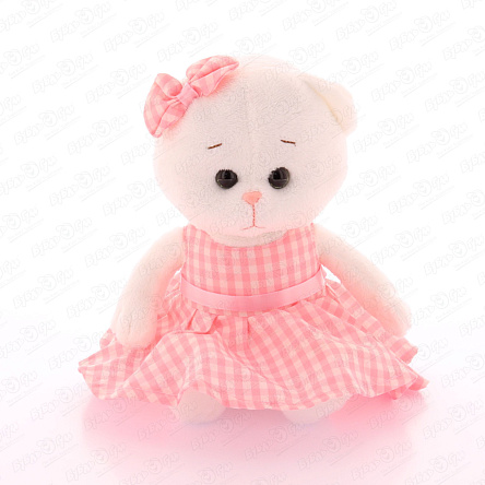 Игрушка мягкая Кошка Мышель в розовом платье 26см  - фото 360