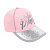 Бейсболка Lanson Kids Принцесса с серебристым козырьком розовая