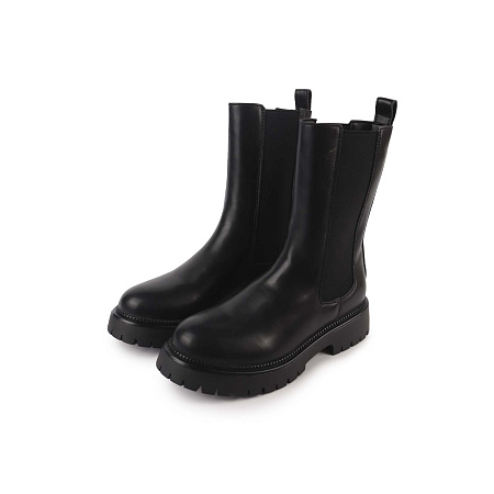 Ботинки Barbaris утепленные с резинкой-вставкой  черные