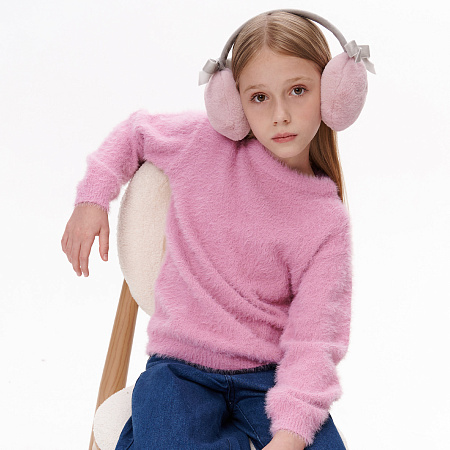 Джемпер Lanson Kids утепленный пушистый нежно-розовый