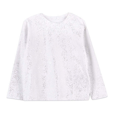 Лонгслив Lanson Kids с серебристыми элементами белый 