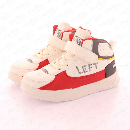 Ботинки Pasito в спортивном стиле на липучке и шнуровке с цветными яркими вставками белые - фото 360