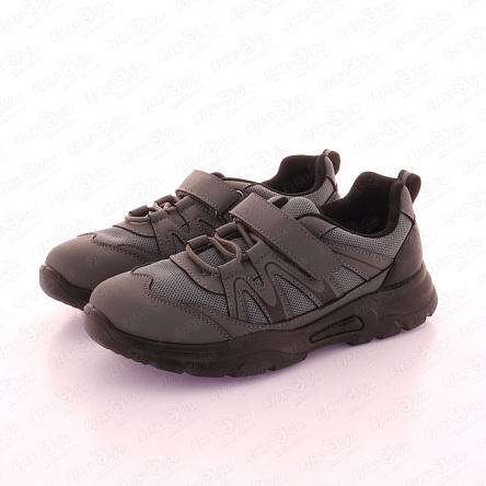 Кроссовки TIBURON с перфорацией шнурки-резинки серые - фото 360