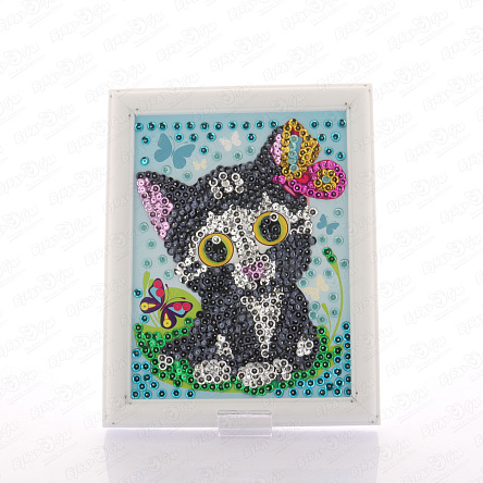 Картина из пайеток LORI Волшебный блеск Мечтающий котенок - фото 360