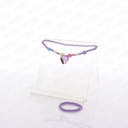 Набор украшений бусы и браслет с сердечком - фото 360