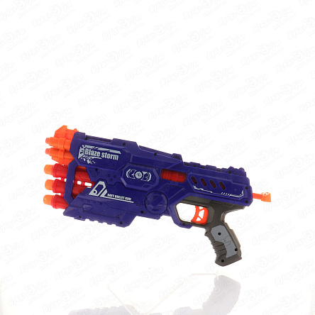 Бластер-пистолет BLAZE STORM ручной 10патронов синий - фото 360