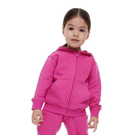 Толстовка Lanson Kids на молнии с капюшоном фуксия