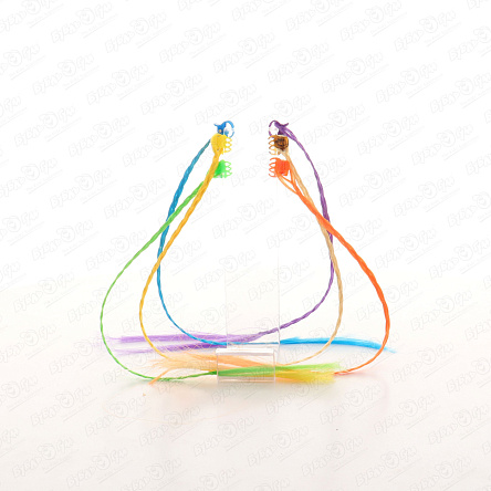 Крабики для волос с разноцветными косичками - фото 360