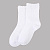 Носки Красная ветка с декором на резинке однотонные белые 