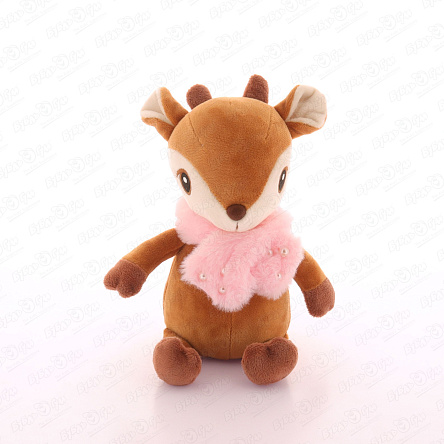 Игрушка мягкая оленёнок в шарфе в коробке 28см - фото 360