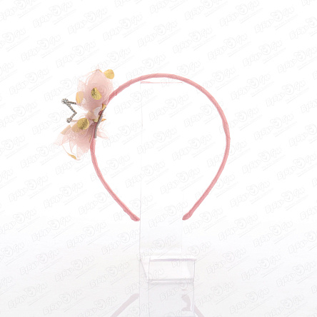 Ободок с фатиновым бантом в горошек и короной в ассортименте - фото 360